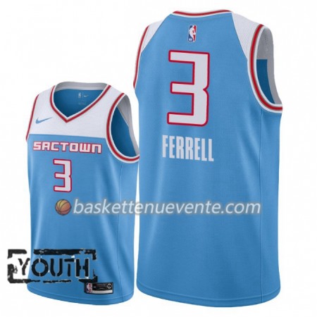 Maillot Basket Sacramento Kings Yogi Ferrell 3 2018-19 Nike City Edition Bleu Swingman - Enfant